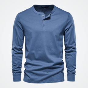 Blusa Masculina Gola Henley Elegano® Oymyakon