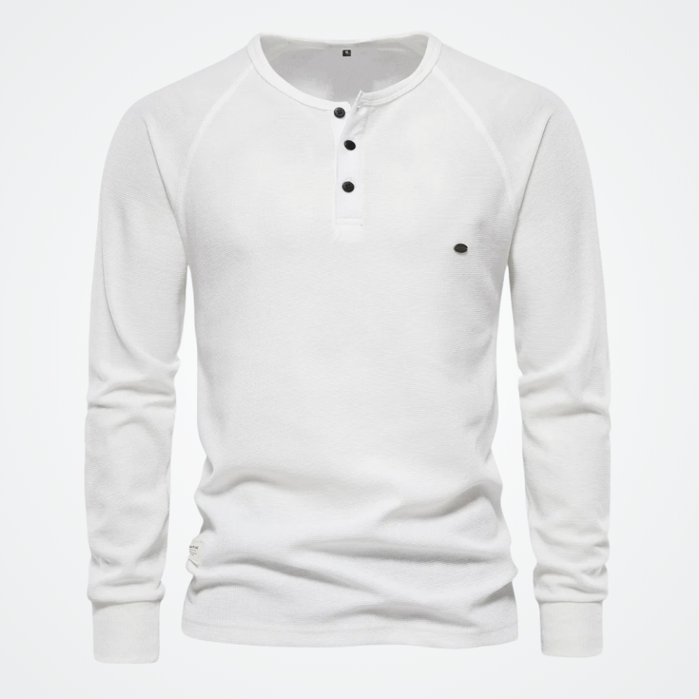 Blusa Masculina Gola Henley Elegano® Orlando