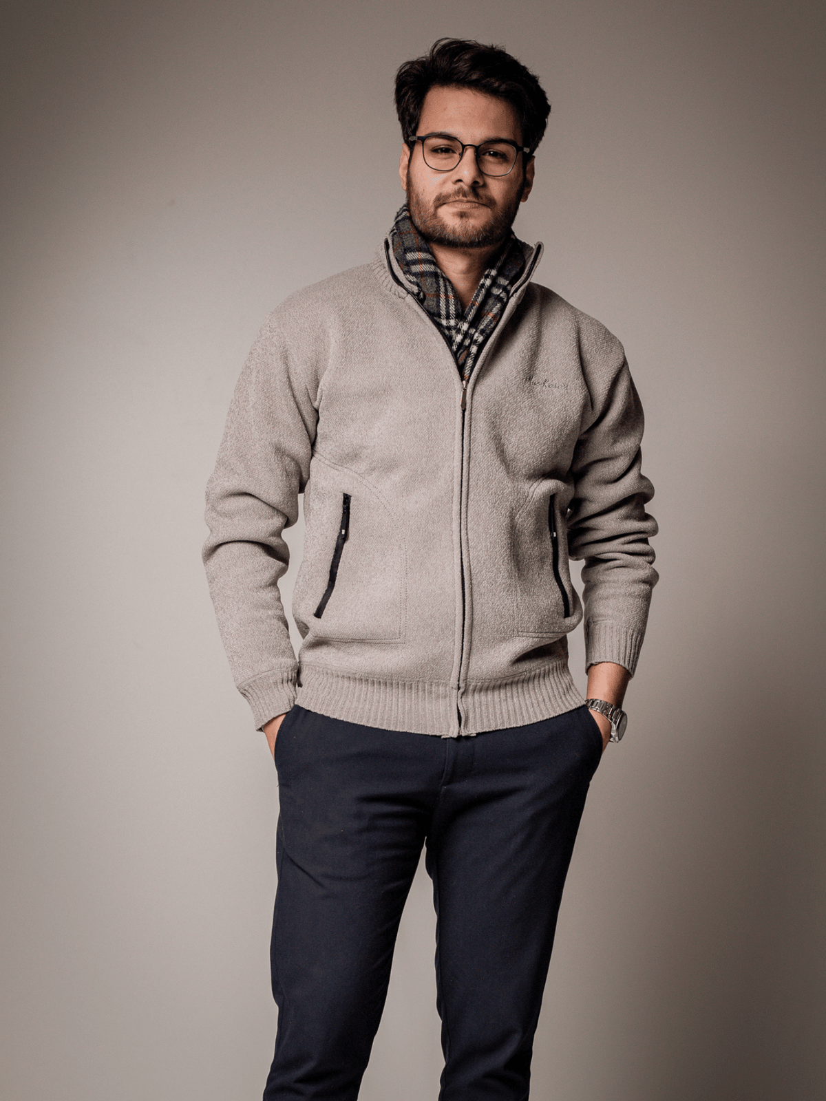 Cardigan Masculino Gola Alta Elegano® Banff